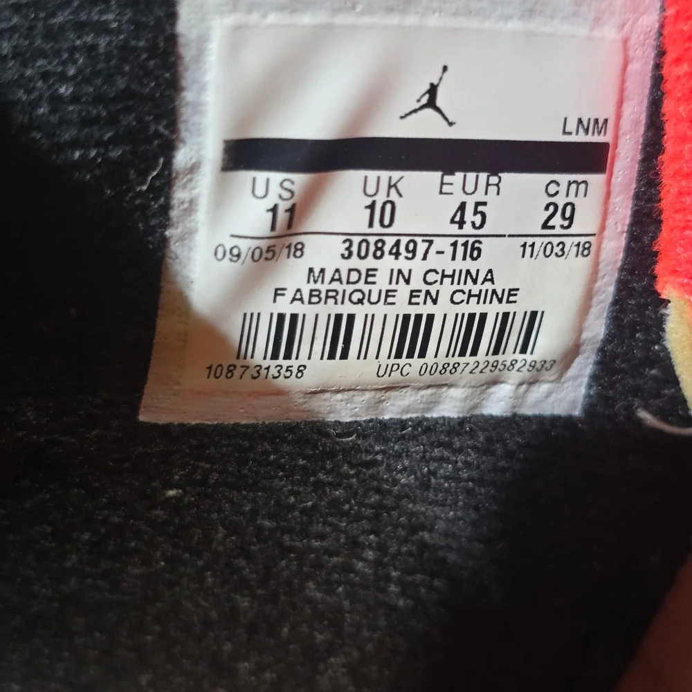 Jordan 4 Retro Flight Nostalgia Pale Citron 308497-116‎ Size 11 White 2018 Tag